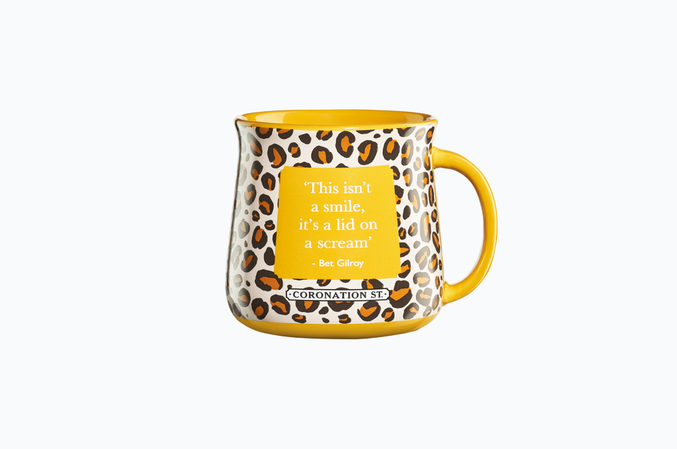 Corrie official Bet Gilroy leopard-print mug