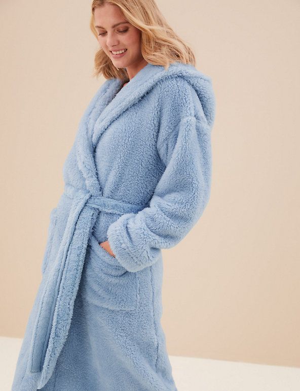 Loungeable Grey Fleece Husky Hooded Dressing Gown | New Look