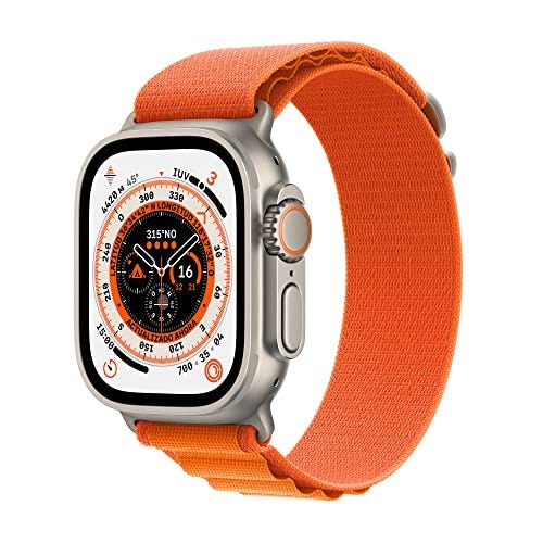Apple Watch Ultra (GPS + Cellular) - Caja de Titanio de 49 mm - Correa Loop Alpine Naranja - Talla M