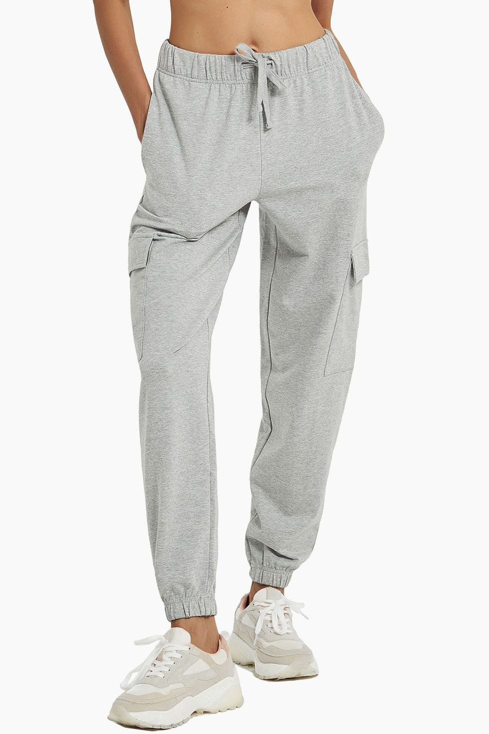 PULI Capri Sweatpants for Women Joggers Cropped with Pockets Sweat