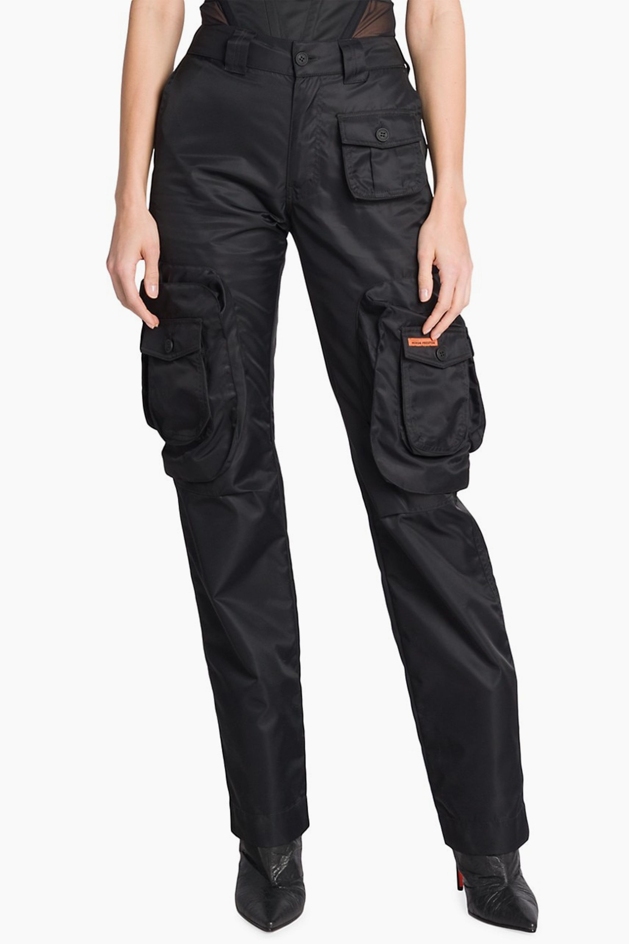 High Star Navy Regular Fit Stretchable Cargo Trousers