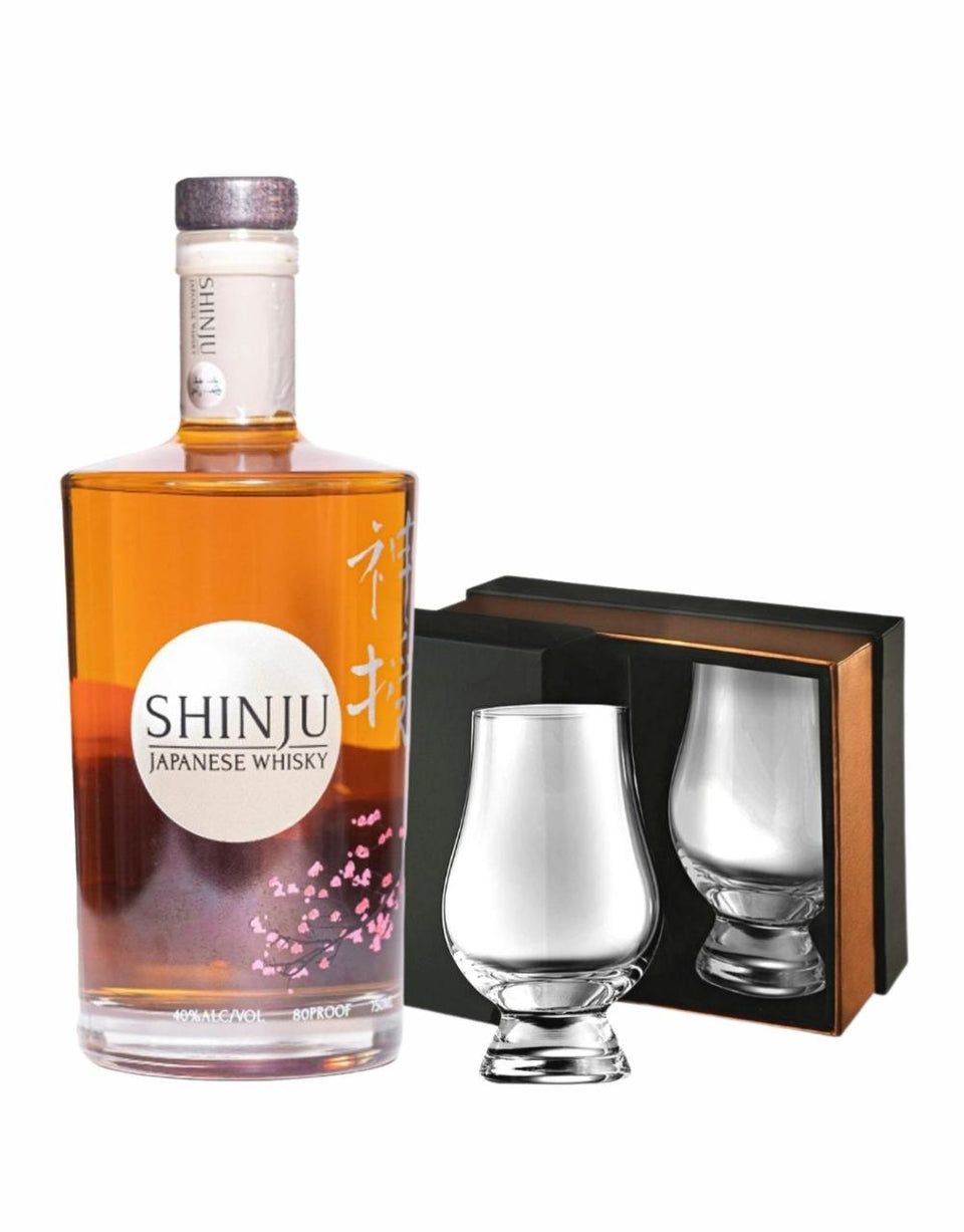 Shinju Japanese Whisky White Pearl with Whisky Glasses