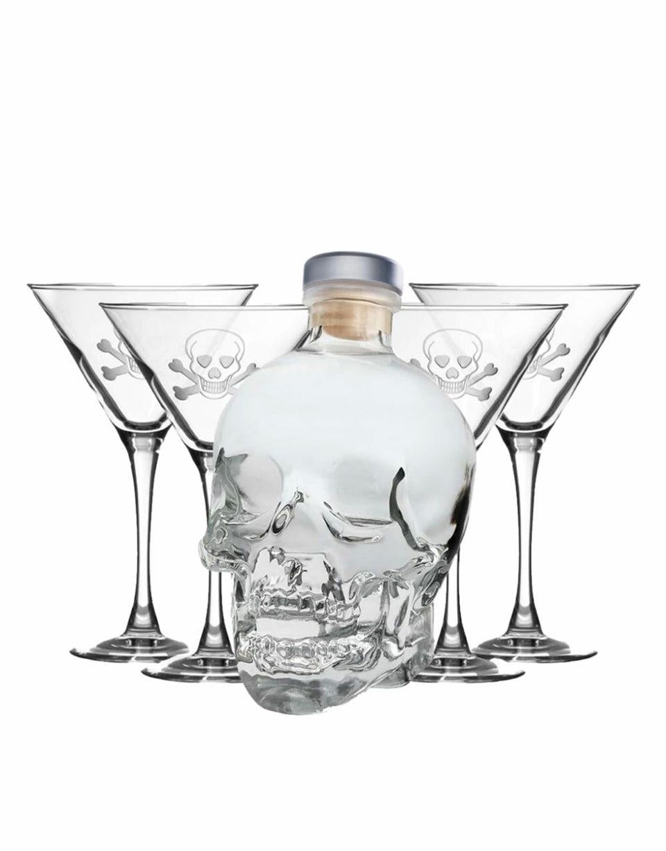 Crystal Head Vodka with Martini Glasses
