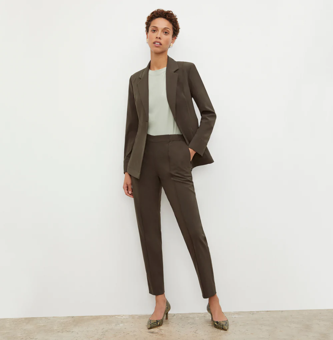 Casual Office Wear For Women Business Uniform Blazer Dress Suit Work 2  Piece Set | eBay