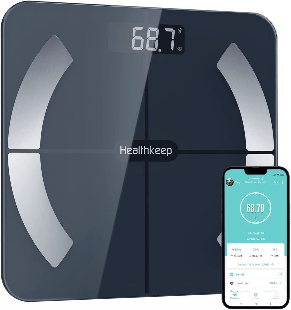 Báscula inteligente de grasa corporal – Báscula digital de peso y  analizador corporal, 24 métricas de composición corporal IMC, monitores de