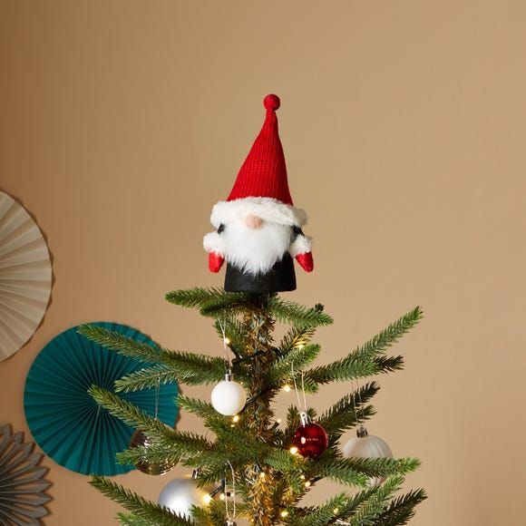 Beautiful Christmas Tree Topper using Santa's Hat, And festive Christmas  Floral picks!