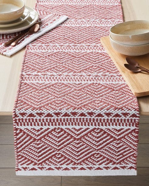 Geometric-Striped Table Runner