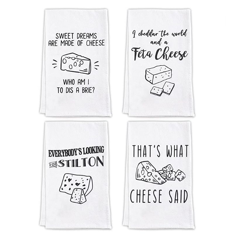 Funny Cheese Pun Kitchen Towels
