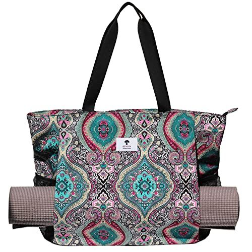YogaAddict Yoga Mat Tote Bag Supreme With Pocket & Zipper, 30 Long, Extra  Large, Fit Most Mat Size, Easy Access, Extra Wide, Compartment for Yoga  Block - Sky Blue, Mat Bags 