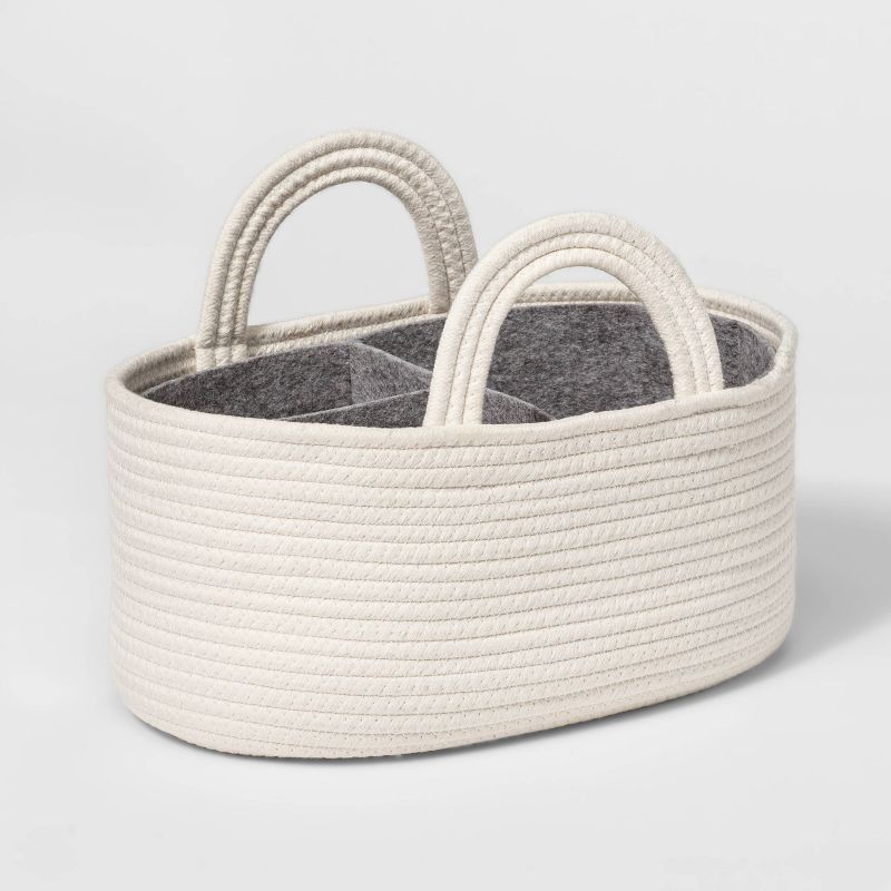 Cloud Island Coiled Rope Diaper Caddy with Dividers 
