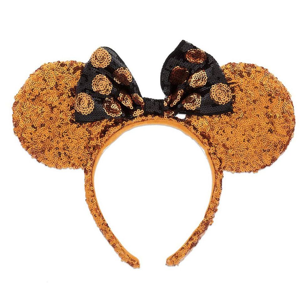 Minnie Mouse Orange Sequin Ears Headband