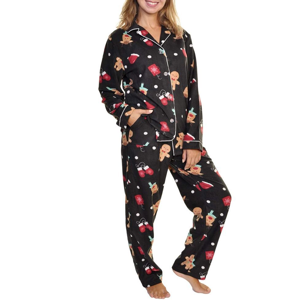 Angelina Gingerbread Man Fleece Pajama Set