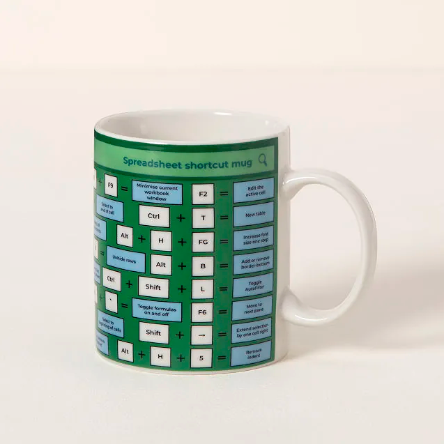 Spreadsheet Shortcut Mug