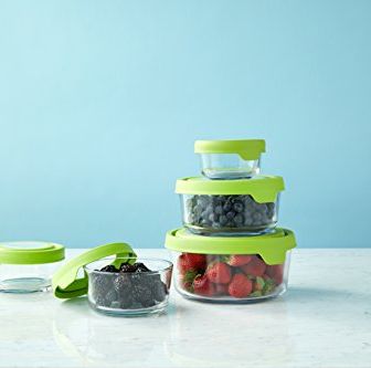 NEOFLAM Airtight Smart Seal Food Storage Container (Set of 3, Rectangle) |  Crystal Clear Body | Modular, Stackable, Nestable Design | Easy to Clean