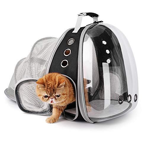 Cat Backpack, Bubble Pet Carrier Backpack Airline Approved, Cat Bookbag  w/Cat Toy, Small Animal Travel Carrying Bag for Puppy Dog Kitten Bunny Bird