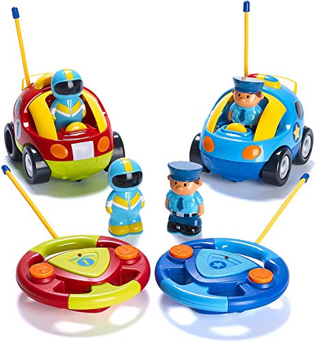 Cartoon Remote Control Police Car and Race Car