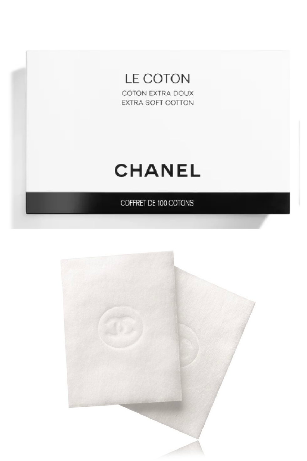 CHANEL+Le+Coton+Extra+Soft+Cotton+with+Logo+-+Pack+of+100 for sale