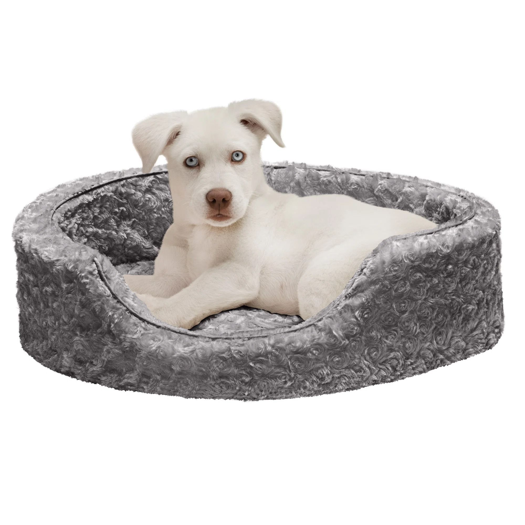 Indoor Outdoor Washable Dog Bed With 2 Removable Covers for Summer and Winter Luxury Dog Beds for Medium Dogs Calming Pet Bed with Faux Fur Cooling Mat and Orthopedic Shredded Memory Foam Dog Bed 
