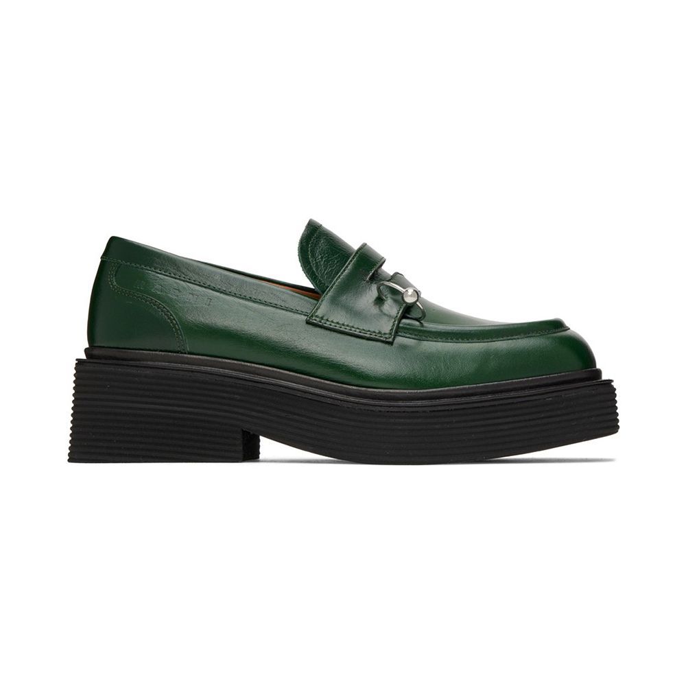 Green Piercing Loafers