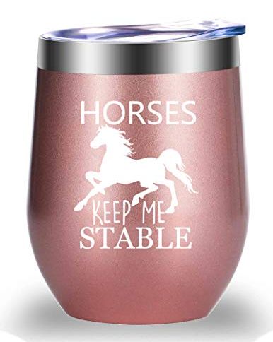 'Horses Keep Me Stable' Wine Tumbler