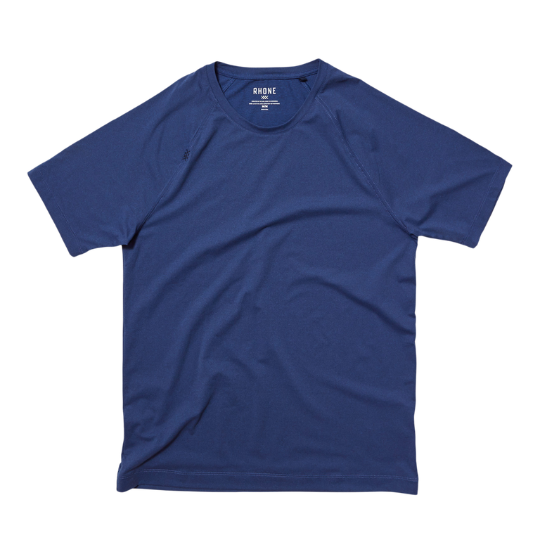 GYMSHARK Contemporary M Women T-Shirt Blue Stretch Short Sleeved