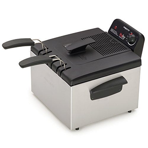Presto Stainless Steel Dual Basket Deep Fryer
