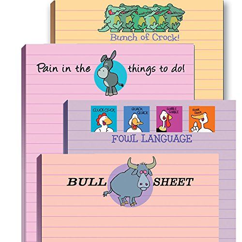 Funny Assorted Adult Note Pads (4-Pack)