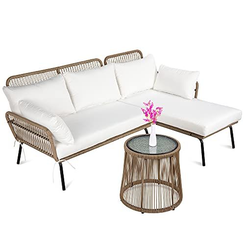 Rope Woven Sectional Patio Furniture Set