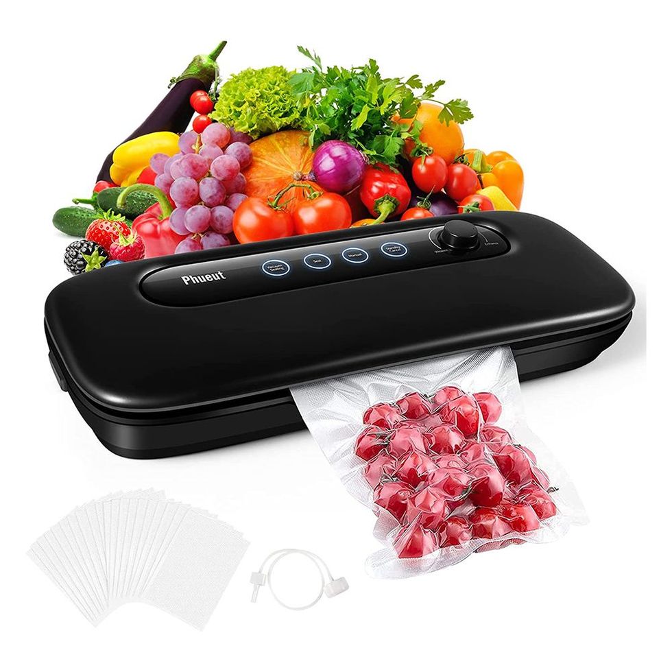 Mueller Vacuum Sealer Machine, Fully Automatic & Compact, Starter Kit with Vacuum Seal Bags/Roll, LED Light Indicators, Preserve, Marinate, Sous Vide