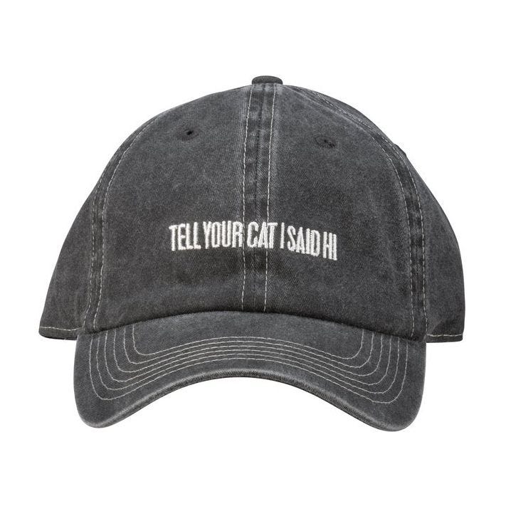 'Tell Your Cat I Said Hi' Baseball Cap