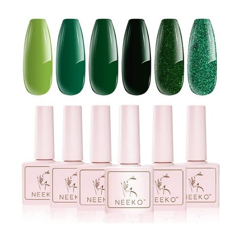 Uñas verdes: las manicuras en el color de moda de la temporada