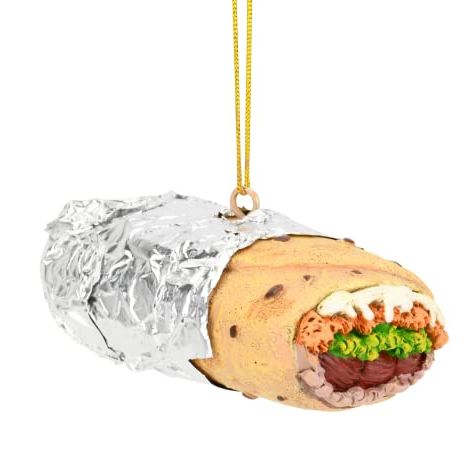 Burrito Wrapped in Tin Foil Ornament