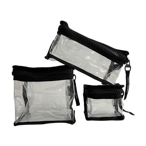 Louise Maelys 2 Pieces Portable Clear Makeup Bag Zipper Waterproof  Transparent Travel Storage Pouch Organizer Cosmetic Toiletry Bag With Handle