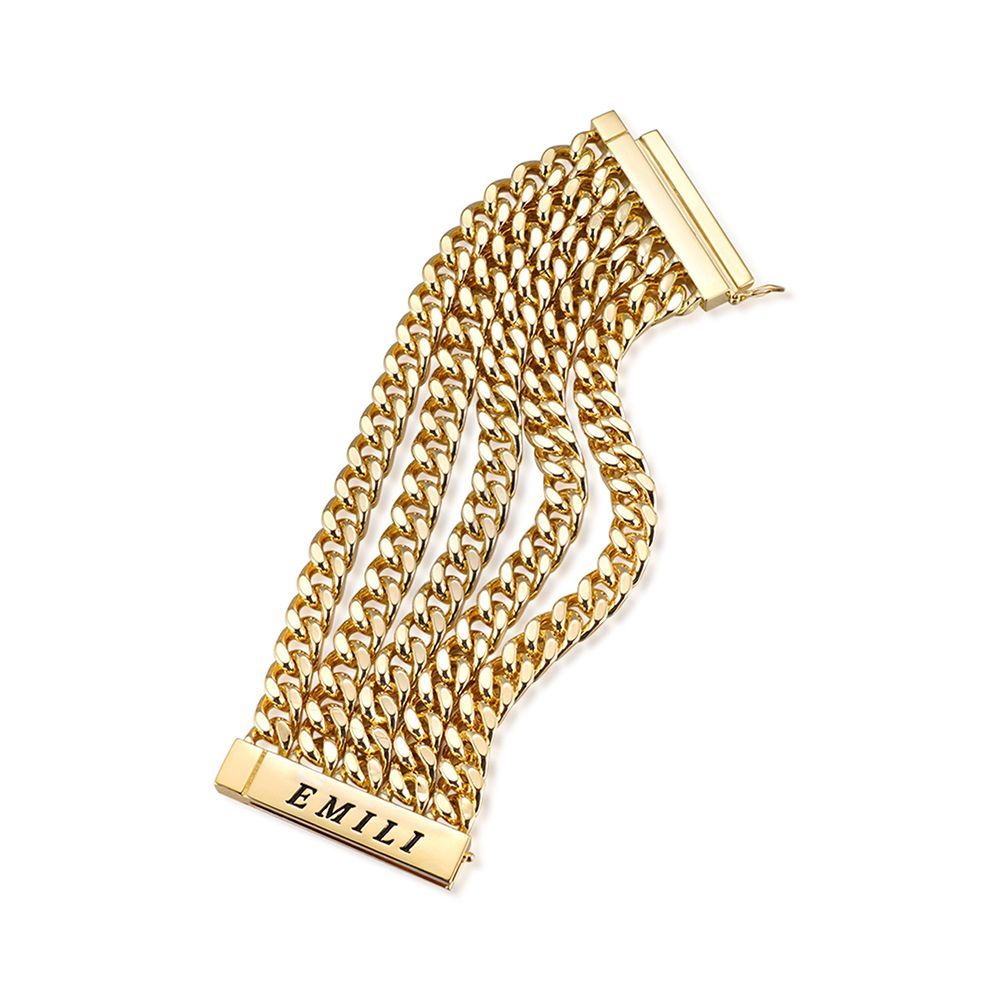 Sapphire 18K Platinum Gold-Plated Brass Bracelet