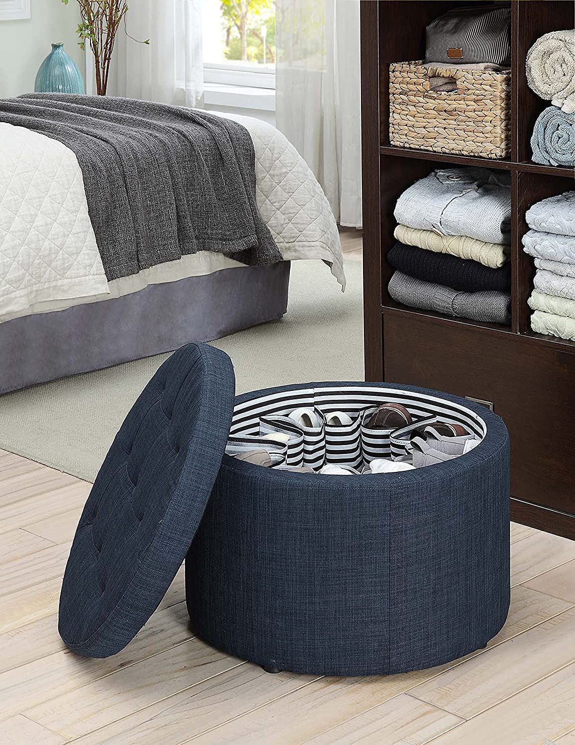 Shoe hot sale rack ottoman