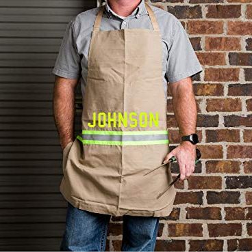 Firefighter Personalized Tan Apron