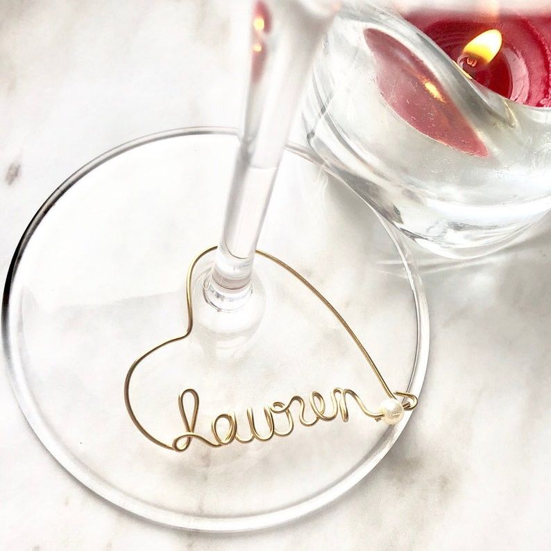 Personalized Wine Glass Charms