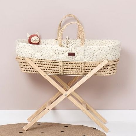 Natural Quilted Moses Basket