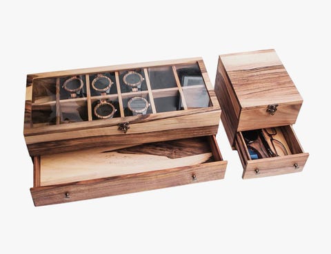 Wooden Box With Glass Display