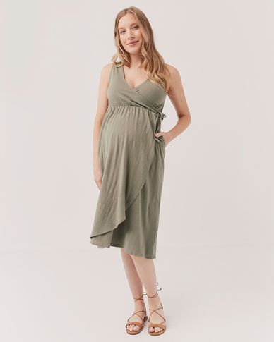 Maternity Cross-Front Dress