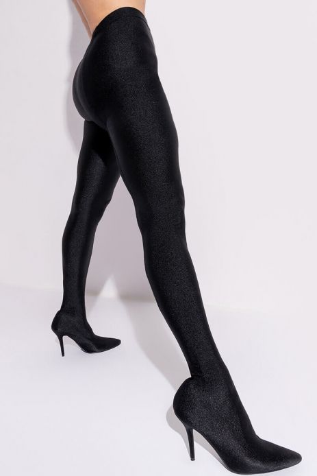 Dua Lipa Wears the Pantaboot Trend in Tight Black Leggings