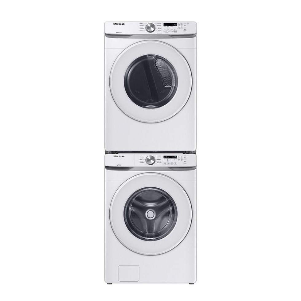 High-Efficiency Stackable Steam Cycle Front-Load Washer and Electric Dryer Set