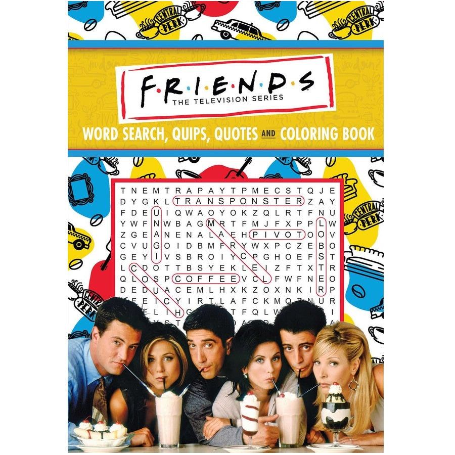'Friends' Word Search, Quips, Quotes, and Coloring Book