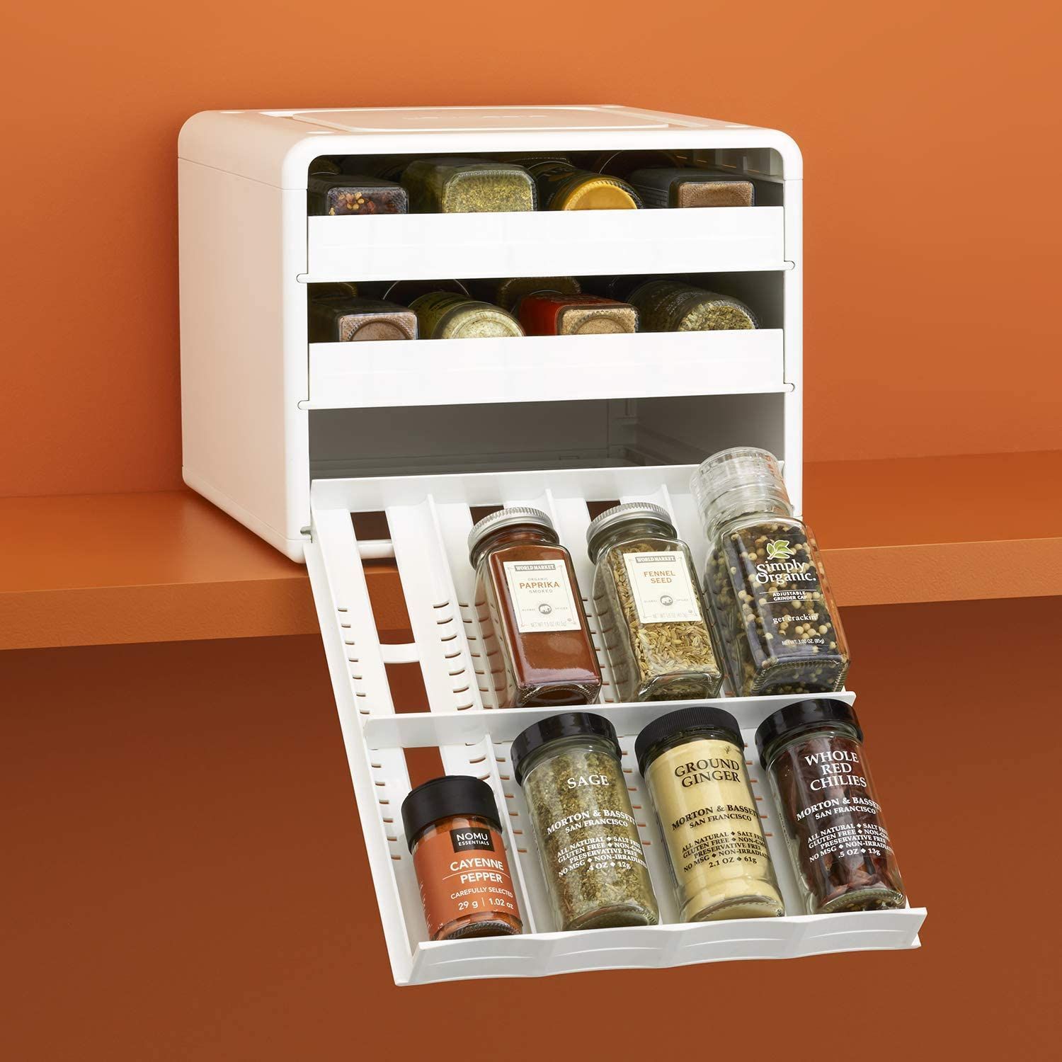 InnovaGoods IG815530 Spice Organizer Adhesive & Divisible Spicer X20 PVC Multicolor 