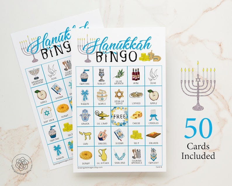 Play Hanukkah bingo