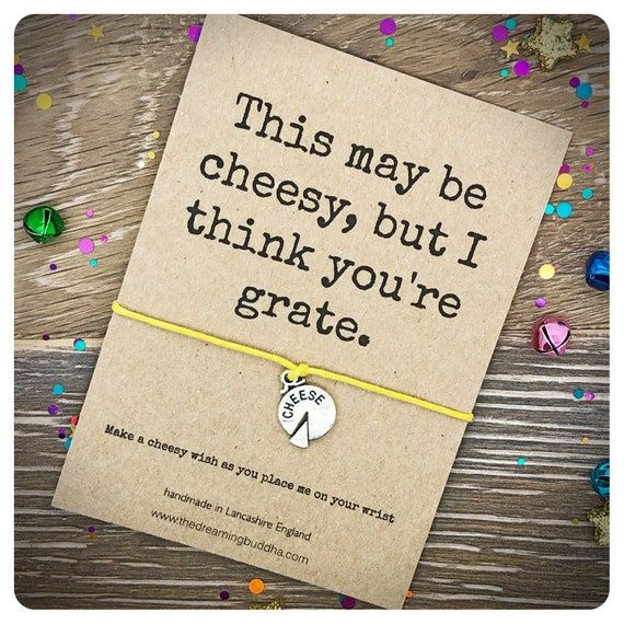 "I think you're grate." Bracelet with Cheese Charm