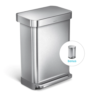 Simplehuman rectangular can + step can 4.5 l