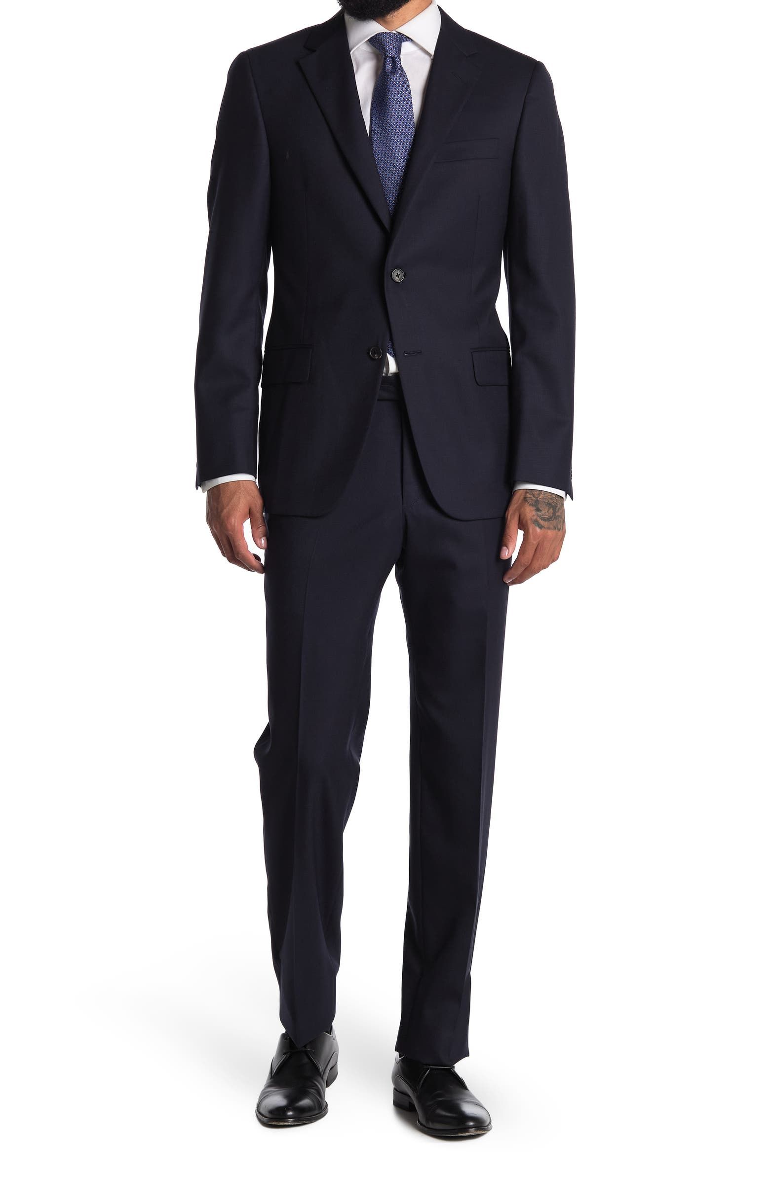 Solid Classic Fit Two-Button Suit