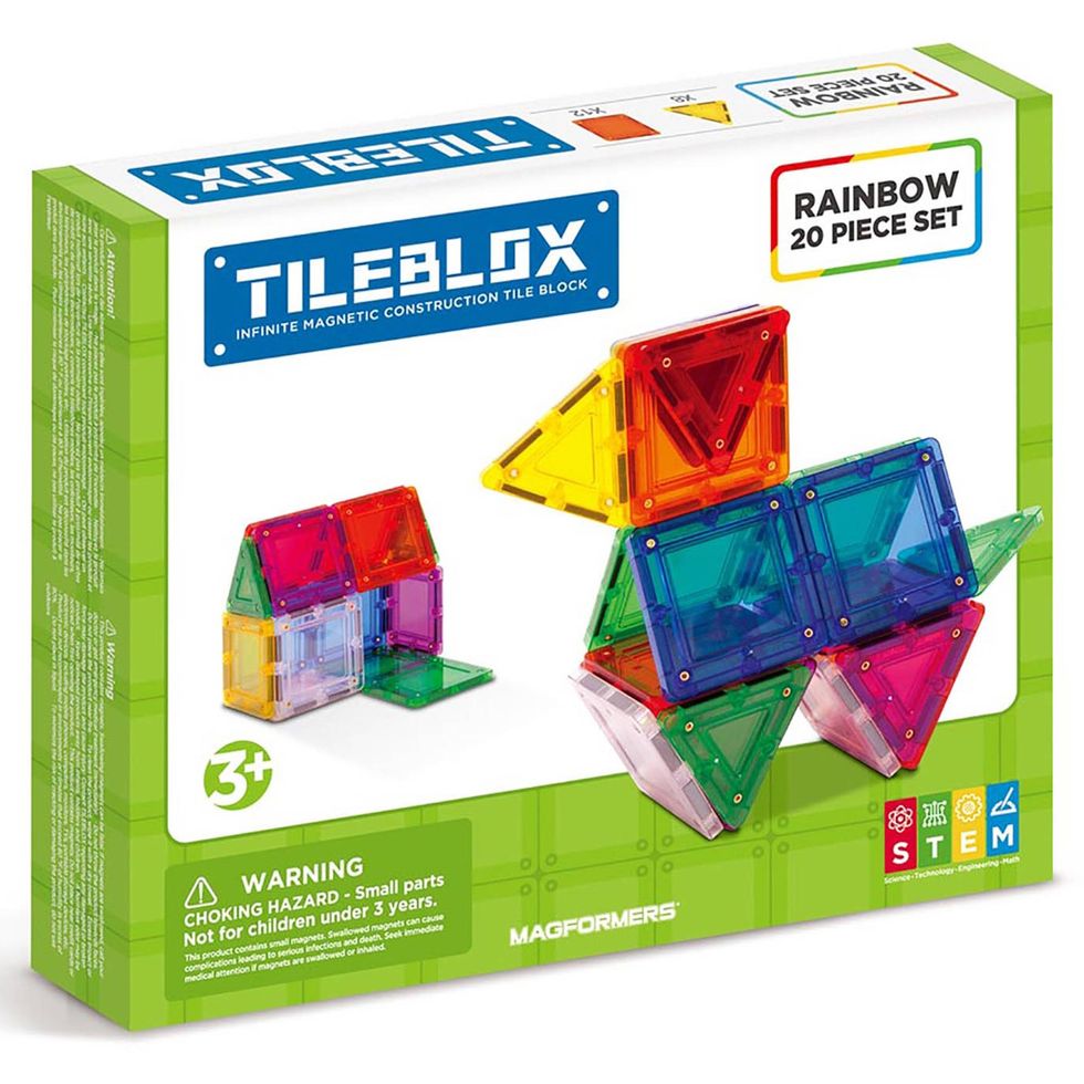 Conjunto Tileblox Rainbow 20 Peças