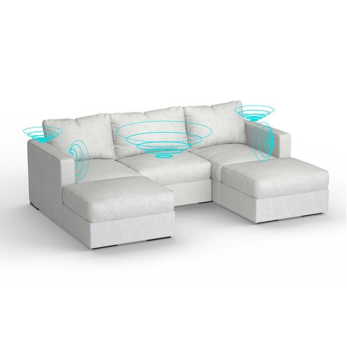 Sound systems + load for small U-shaped sofas